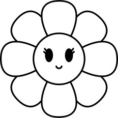 cute happy flower
