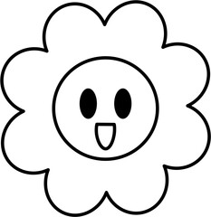 cute happy flower