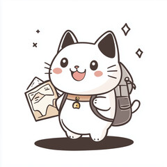 Adventure Cat with Map