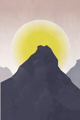 Moutain Landscape Vector Illustration