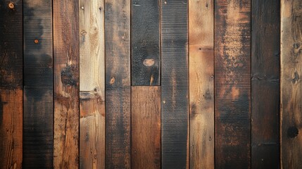 Dark stained wood planks