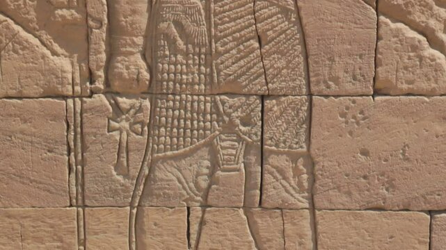 Sudan, Nubia, Naga, relief on lion temple wall
