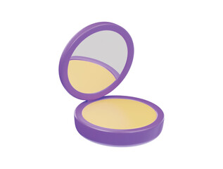 Face powder icon 3d render illustration