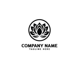 Obraz premium Vector lotus flower logo Icon. Lotus logo template. Modern lotus logo concept. Creative flower