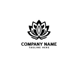 Vector lotus flower logo Icon. Lotus logo template. Modern lotus logo concept. Creative flower