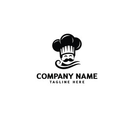 Vector hat chef logo. Chef hat icon template. Creative chef hat symbol. Restaurant, Cooking logo