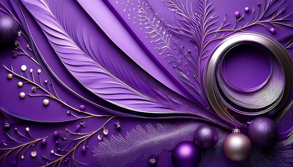 Rich purple background adds festive feel to abstract artwork decoratively highlighting holi_1(682)
