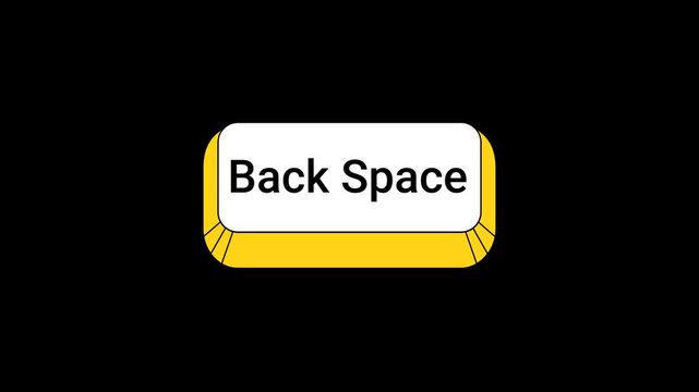 Back space key pressing Animation