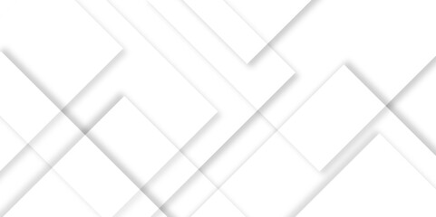 Abstract white background with diamond and triangle shapes layered in modern abstract pattern design. Grey, white abstract square background geometry shine and layer element vector for presentation.	