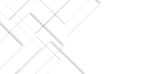 Abstract white background with diamond and triangle shapes layered in modern abstract pattern design. Grey, white abstract square background geometry shine and layer element vector for presentation.	