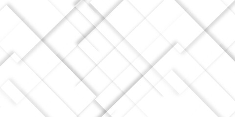Abstract white background with diamond and triangle shapes layered in modern abstract pattern design. Grey, white abstract square background geometry shine and layer element vector for presentation.	