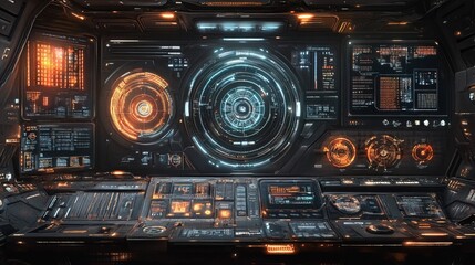 Fototapeta premium HUD digital futuristic user interface design