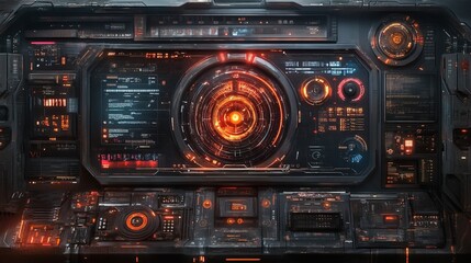 Obraz premium HUD digital futuristic user interface design