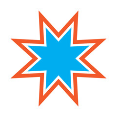 Obraz premium star design Bahai star icon. Bahai linear symbol. Vector illustration.