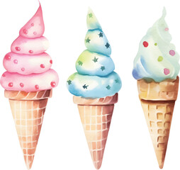 set of ice cream