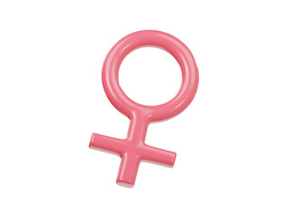 Female icon 3d render illustration