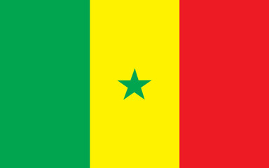 Senegal Flag. National Senegal flag. Flag of Senegal. Flag of Senegal Vector graphics © Imtiyaz Baba