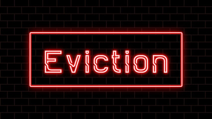 Eviction のネオン文字