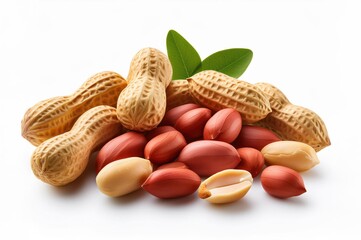 groundnut on white background, peanuts