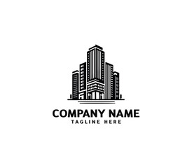 Vector city buildings logo design. Modern building logo symbol. Building construction logo template