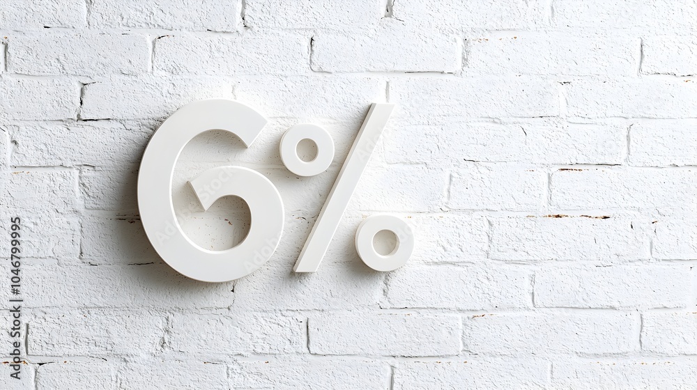 Leinwandbilder Minimalistic close up of a bold percentage symbol on a bright solid background representing modern shopping and discount offers  The image conveys a clean contemporary design with a simple