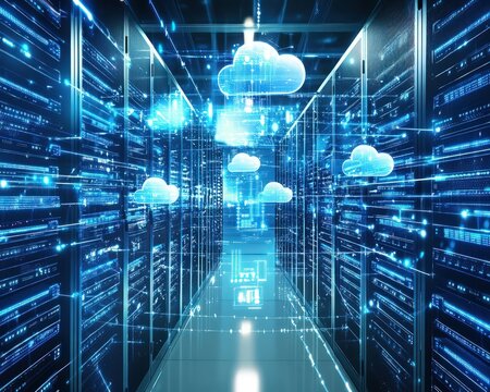 Virtual server environment with cloud computing and digital connections