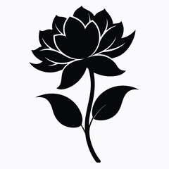  Flower Silhouette Vector Illustration Art
