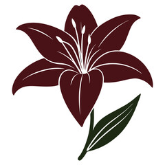 Daylily flower vector art offers a detailed floral illustration