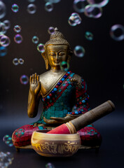 A photo of a serene buddha idol