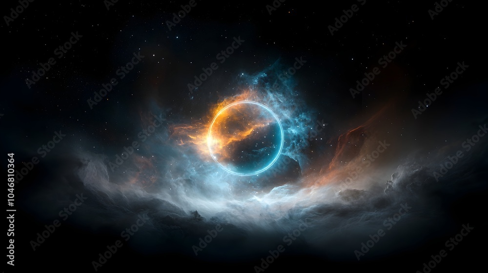 Aufkleber intense close up of a captivating cosmic orb its bright swirling energy patterns enveloping it set a
