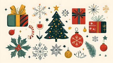 Festive holiday illustrations
