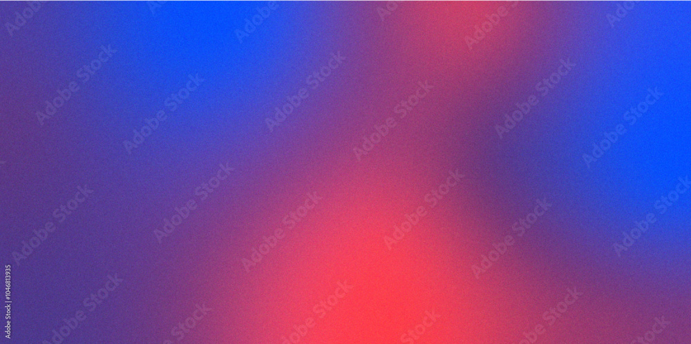 Poster light vibrant glowing red pink blue gradient with noises texture background. modern blurred backgrou