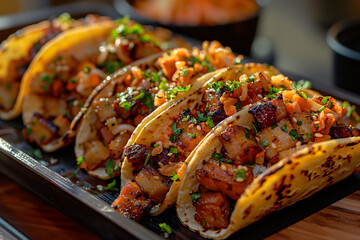 Delicious Grilled Tacos with Toppings