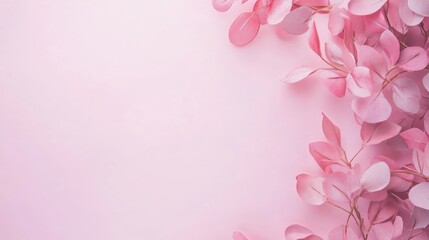 Photo of, Pink background with vintage floral frame for design, banner template