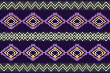 Ikat patterns are a combination of geometric art in a seamless pattern