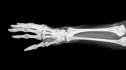 Naklejka premium Detailed Image of Human Hand Bones and Fingers