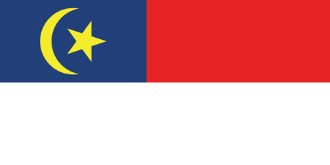 Flag of the Malaysian state Malacca.