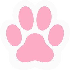 Cat footprints. Cat paw. paw print