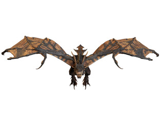 Obraz premium 3D rendered dragon isolated on transparent background