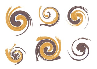 水彩手描きテクスチャー素材
水しぶき，飛沫、かすれ、にじみ、筆、刷毛、渦巻き、まる、くるくる