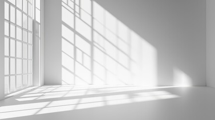 Fototapeta premium An empty clean white space, offering endless possibilities for adding custom text, logos, or graphics, perfect for website headers and business materials.