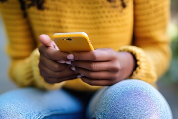 A user-friendly education app on a smartphone, enabling students to access lessons on the go