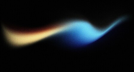 Blue yellow grainy background abstract  color gradient shape black backdrop noise texture dark banner header poster design copy space