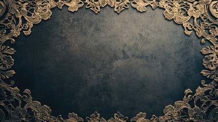 An ornate vintage page border featuring intricate lace patterns