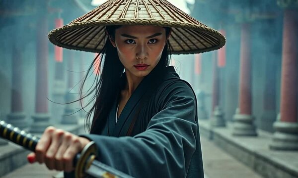 female samurai woman