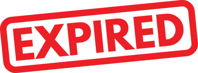 Expired stamp icon isolated on white background . Red Expired stamp . Vector