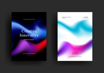 fluid gradient poster template. futuristic retro covers design. Trendy front page design for Banner, Poster, Flyer, Invitation and Annual Report