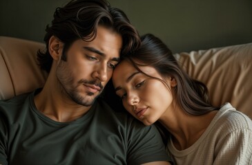 Obraz premium family hug, couple with, strong relationship, people love each other, Husband, wife, shoulder to support each other, care concept, comforting members, common, in grief and in joy