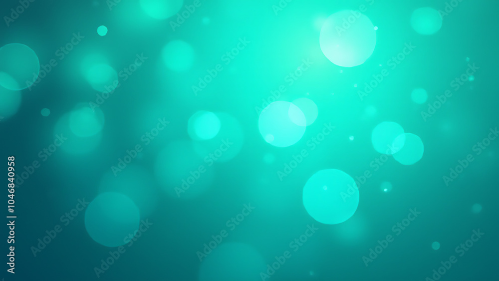 Aufkleber Glittery aqua blue background features turquoise teals in a sparkly bokeh design with a green hue for visual effect.