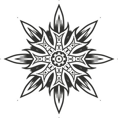 Flower Mandala Drawing Circular Pattern in the Form of a Mandala Decorative Ornament in Ethnic Oriental Style.